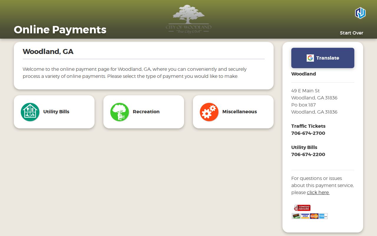 Woodland warrant records city-linked citation payment entry